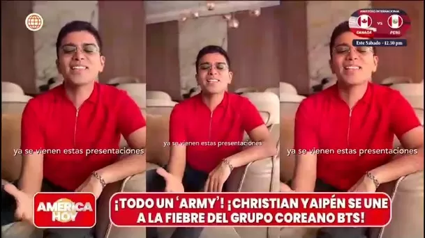 Christian Yaipén invitó a los ARMY peruanos a un streaming party de BTS/ América Hoy Christian Yaipén invitó a los ARMY peruanos a un streaming party de BTS/ América Hoy