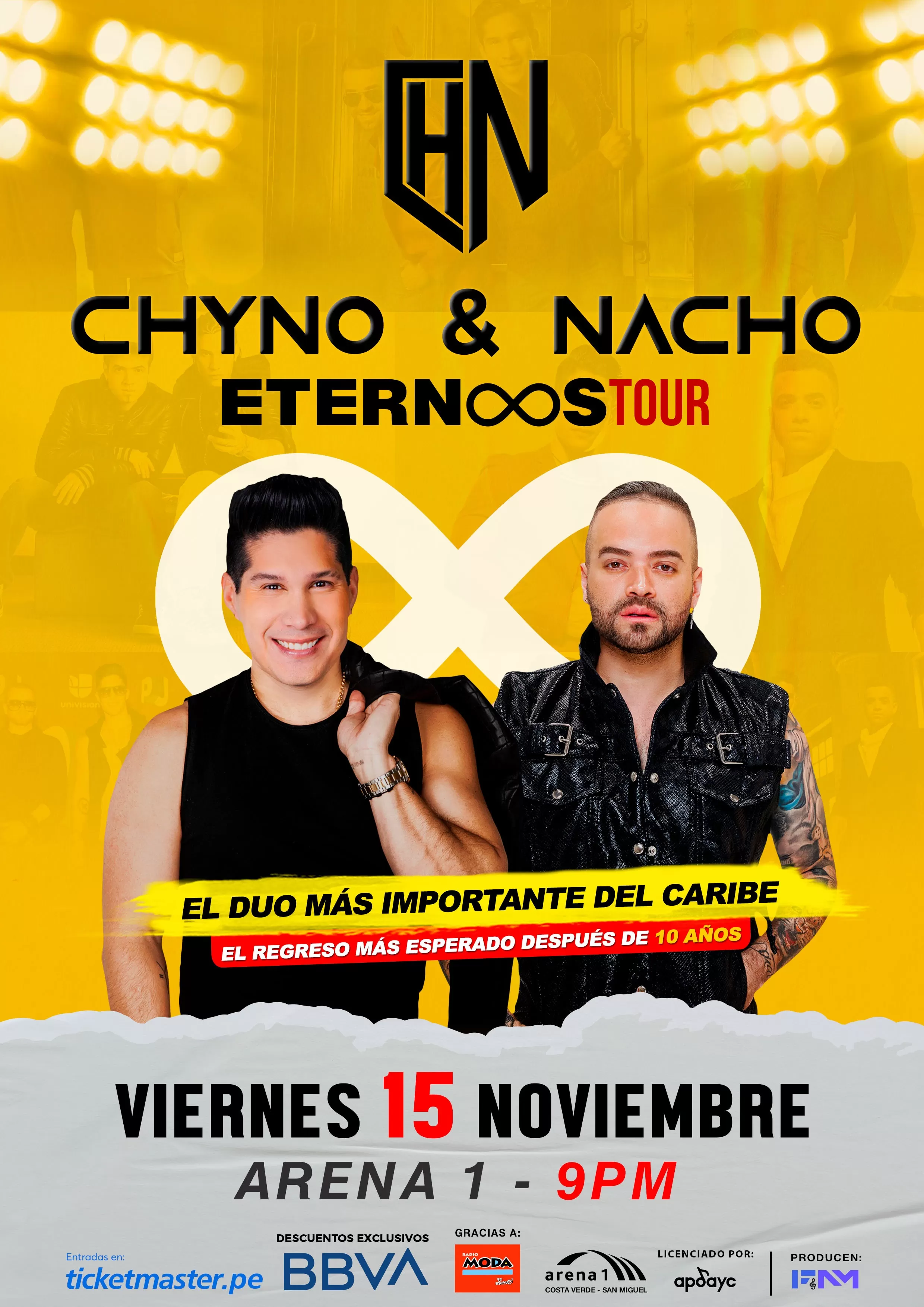 Chyno y Nacho regresan al Perú el próximo 15 de noviembre en el Arena 1. Fuente: Difusión