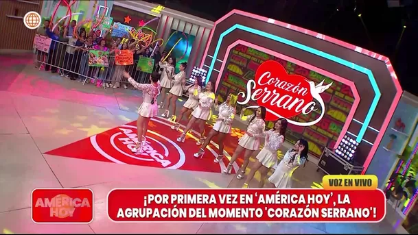 Corazón Serrano visitó por primera vez el set de 'América Hoy'. Foto: América TV