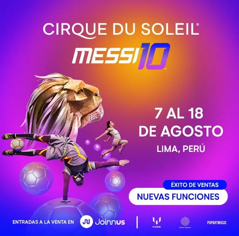 El show de 'Messi10' va hasta el 18 de agosto en el Arena 1 de San Miguel  / Fotos: difusión Messi10 by Cirque du Soleil