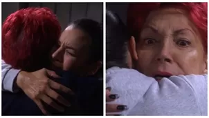 Claudia Llanos lloró en los brazos de su madre. Fuente: AméricaTV