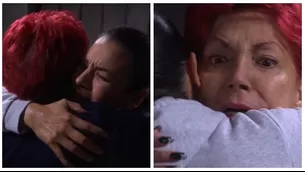 Claudia Llanos lloró en los brazos de su madre. Fuente: AméricaTV