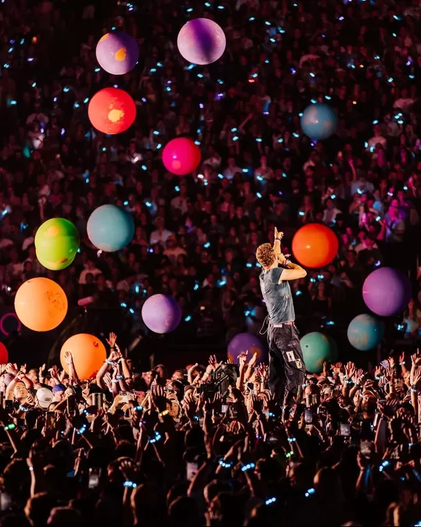 El concierto de Coldplay en Boston / Instagram