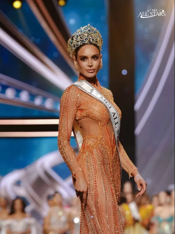 La modelo Vanessa Pulgarín, representante de Colombia, se coronó este sábado como la Miss Grand International All Stars 2026 / IG: @missgrandinternational