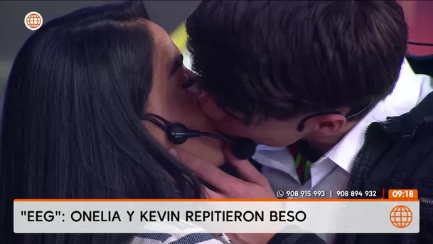 Onelia Molina y Kevin Díaz se dieron tremendo beso por reto de actuación / Captura Onelia Molina y Kevin Díaz se dieron tremendo beso por reto de actuación / Captura
