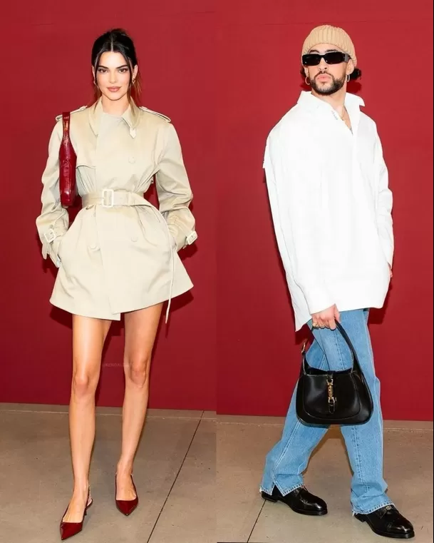 Bad Bunny y Kendall Jenner asistieron al fashion week de Milan/ Foto: Instagram