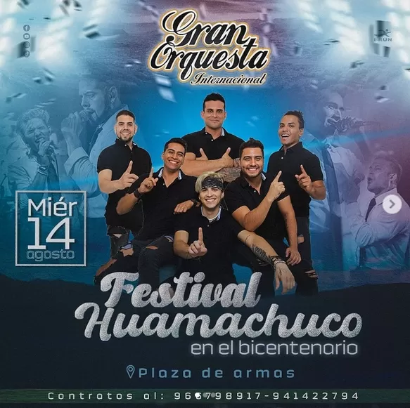 Christian Domínguez y Gran Orquesta Internacional ya se encuentran en Huamachuco/Foto: Instagram