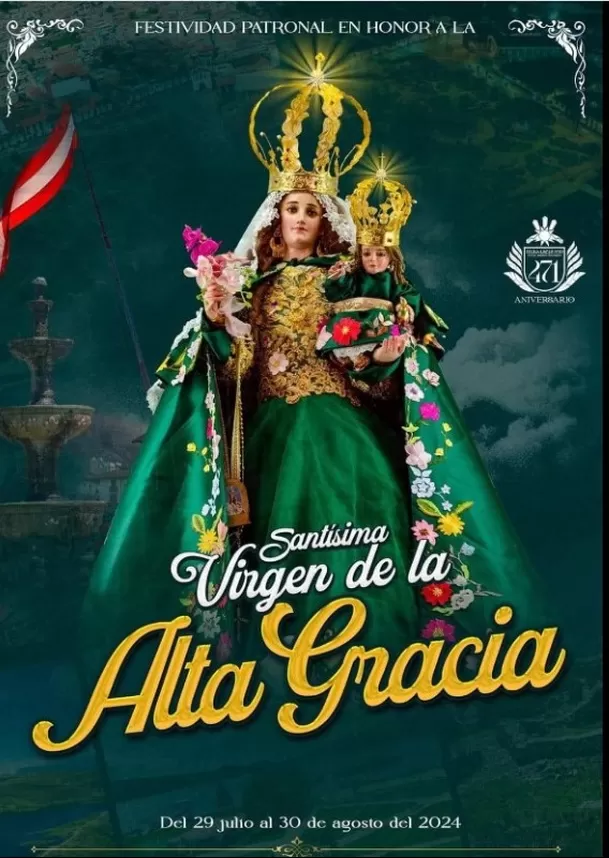 Esta noche se celebrará la fiesta patronal en hoonor a la Virgen de la Alta Gracia/Foto: Instagram