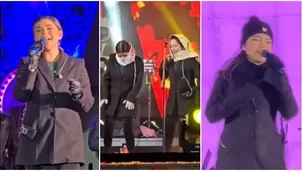 Cantantes de Corazón Serrano lucieron nuevo vestuario por frío en Juliaca. Fuente: TikTok