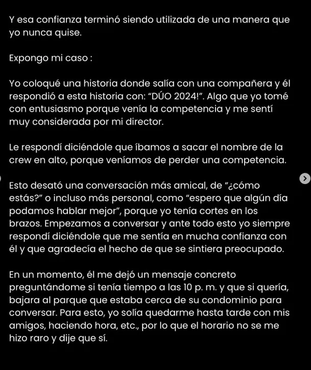 Corazón Serrano anunció la suspensión de una persona que presta servicios artísticos y coreográficos para la agrupación, luego de conocer testimonios difundidos públicamente. El grupo no reveló su identidad ni brindó detalles sobre los hechos, pero señaló que la decisión responde a la “naturaleza y gravedad” de la situación Corazón Serrano anunció la suspensión de una persona que presta servicios artísticos y coreográficos para la agrupación, luego de conocer testimonios difundidos públicamente. El grupo no reveló su identidad ni brindó detalles sobre los hechos, pero señaló que la decisión responde a la “naturaleza y gravedad” de la situación