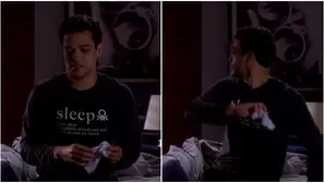 Cristóbal intentó pegar su media en la pared como Joel y falló en el intento / AméricaTV