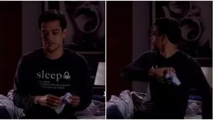 Cristóbal intentó pegar su media en la pared como Joel y falló en el intento / AméricaTV