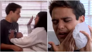 Cristóbal quedó con terrible lesión tras fuerte cachetada de July. Fuente: AméricaTV