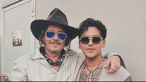  Christian Nodal presume foto junto con Johnny Depp. Fuente: Instagram