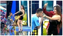 Participantes quedaron fascinados con la belleza de Rosángela Espinoza. Fuente: AméricaTV