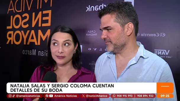 Natalia Salas y Sergio Coloma hablaron de sus planes de matrimonio / América Espectáculos 