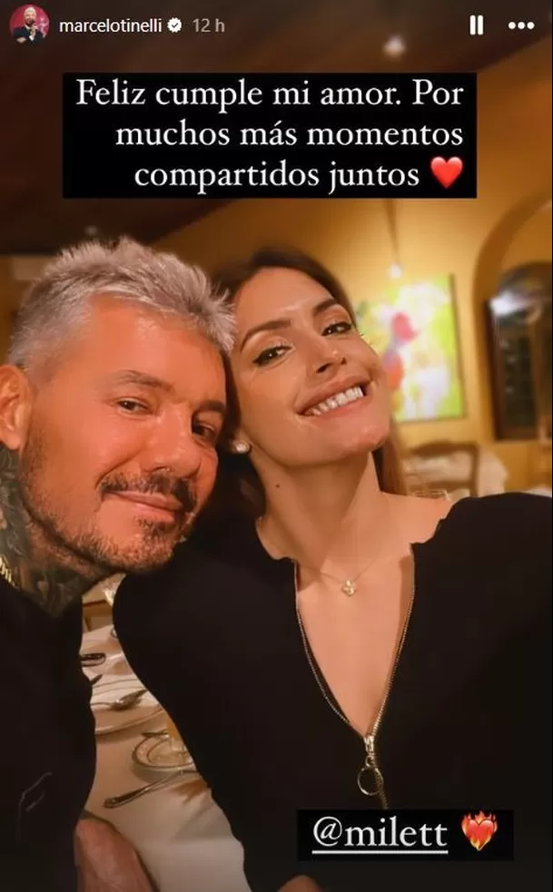 Marcelo Tinelli saludó así a Milett Figueroa por su cumpleaños / Instagram