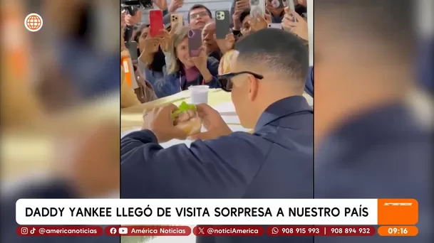 Daddy Yankee degustó de una butifarra y un vaso con chicha morada / Captura