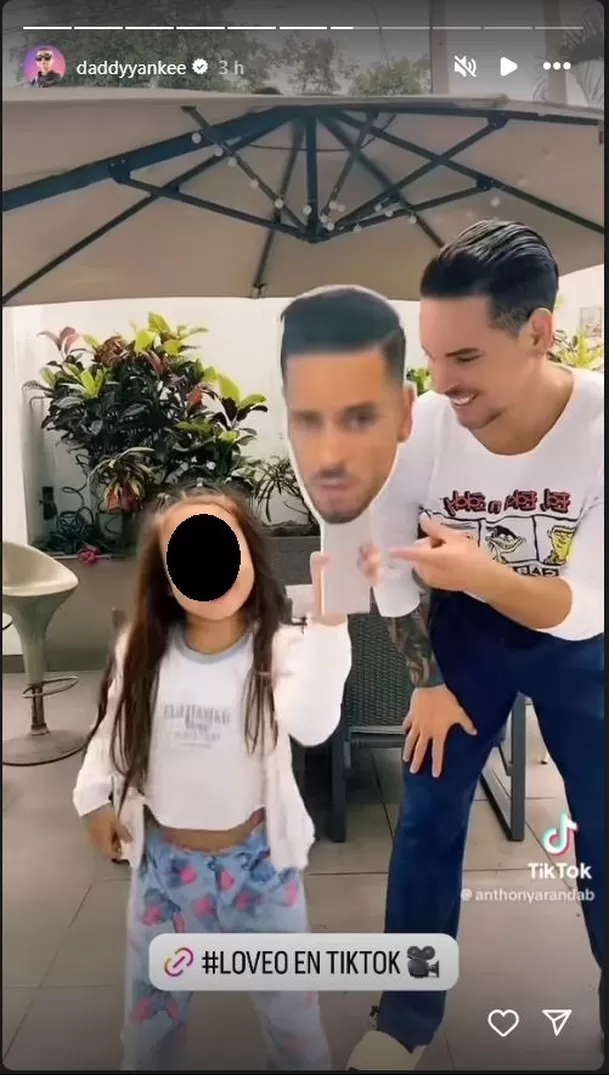 Repost de Daddy Yankee al video de Anthony Aranda y Mía Cuba Paredes/Foto: Instagram Repost de Daddy Yankee al video de Anthony Aranda y Mía Cuba Paredes/Foto: Instagram