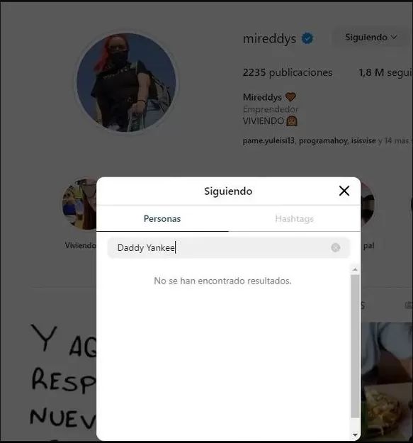 Mireddys González dejó de seguir a Raymond Ayala 'Daddy Yankee' en Instagram/ Foto: Instagram