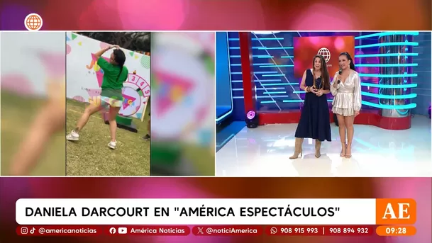 Daniela Darcourt sobre imitación a Yahaira Plasencia. Foto: América TV Daniela Darcourt sobre imitación a Yahaira Plasencia. Foto: América TV