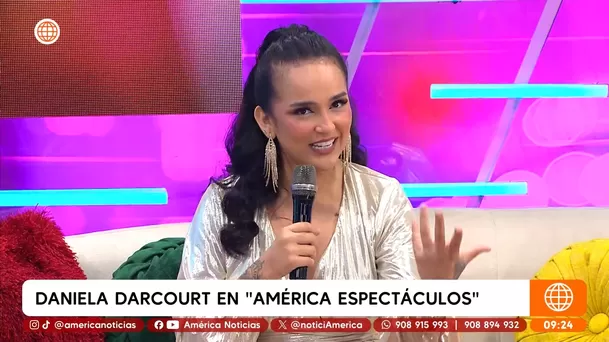 Daniela Darcourt visitó el set de 'América Espectáculos'. Foto: América TV