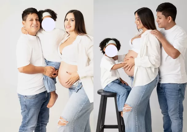 Darinka Ramírez en foto familiar con su hija Luana y su actual pareja Sebastián González / Instagram