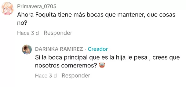 Darinka Ramírez dejó mal parado a Jefferson Farfán al responder comentarios de un usuarios. Foto: TikTok
