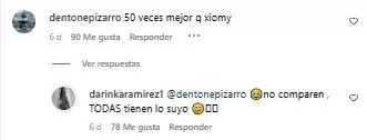 Respuesta de Darinka Ramírez tras ser comparada con Xiomy Kanashiro. Fuente: Instagram Respuesta de Darinka Ramírez tras ser comparada con Xiomy Kanashiro. Fuente: Instagram