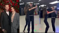 David y Victoria Beckham bailando