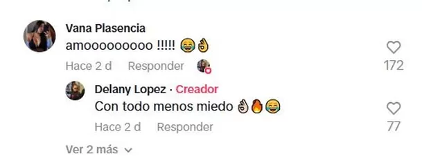 Silvana Plasencia, hermana de Yahaira Plasencia, apoyó a Delany López / TikTok