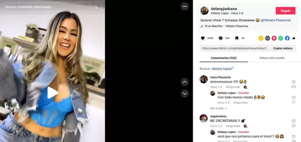 Delany López también se burla de Jefferson Farfán con la canción de Yahaira Plasencia / TikTok