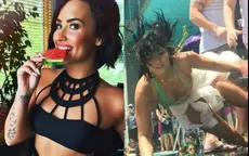 Demi Lovato se cayó de cara mientras promocionaba nueva canción - Noticias de irene-cara