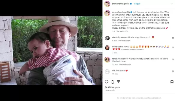 Demi Moore sorprendió con foto actual y emotiva de Bruce Willis por su cumpleaños