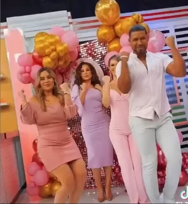 En los cortes comerciales los conductores grabaron un divertido TikTok/ Foto: TikTok Ethel Pozo