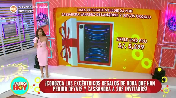 Deyvis Orosco y Cassandra Sánchez se casarán en diciembre y esta es su lista de regalos / América Hoy