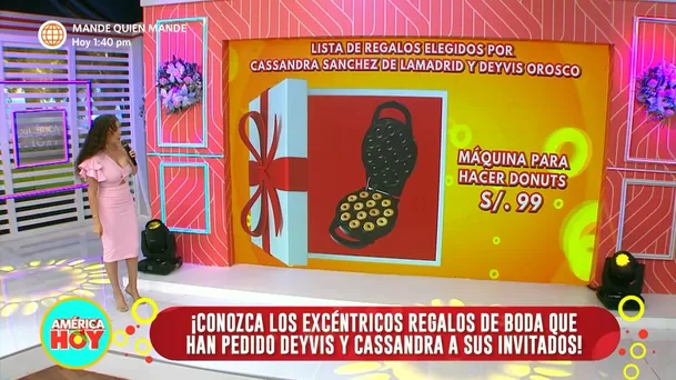 Deyvis Orosco y Cassandra Sánchez pidieron una máquina para hacer donuts / América Hoy