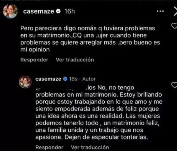 Cassandra Sánchez De La Madrid se molestó con usuario de Instagram/Foto: Instagram