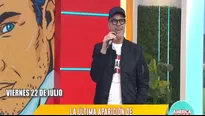 Diego Bertie y su última aparición en el programa América Hoy