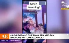 Difunden video donde JLO prueba la copa de Ben Affleck para evitar que recaiga en el alcoholismo - Noticias de Dalia Durán