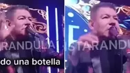 Dilbert Aguilar detiene concierto tras recibir botellazo en show
