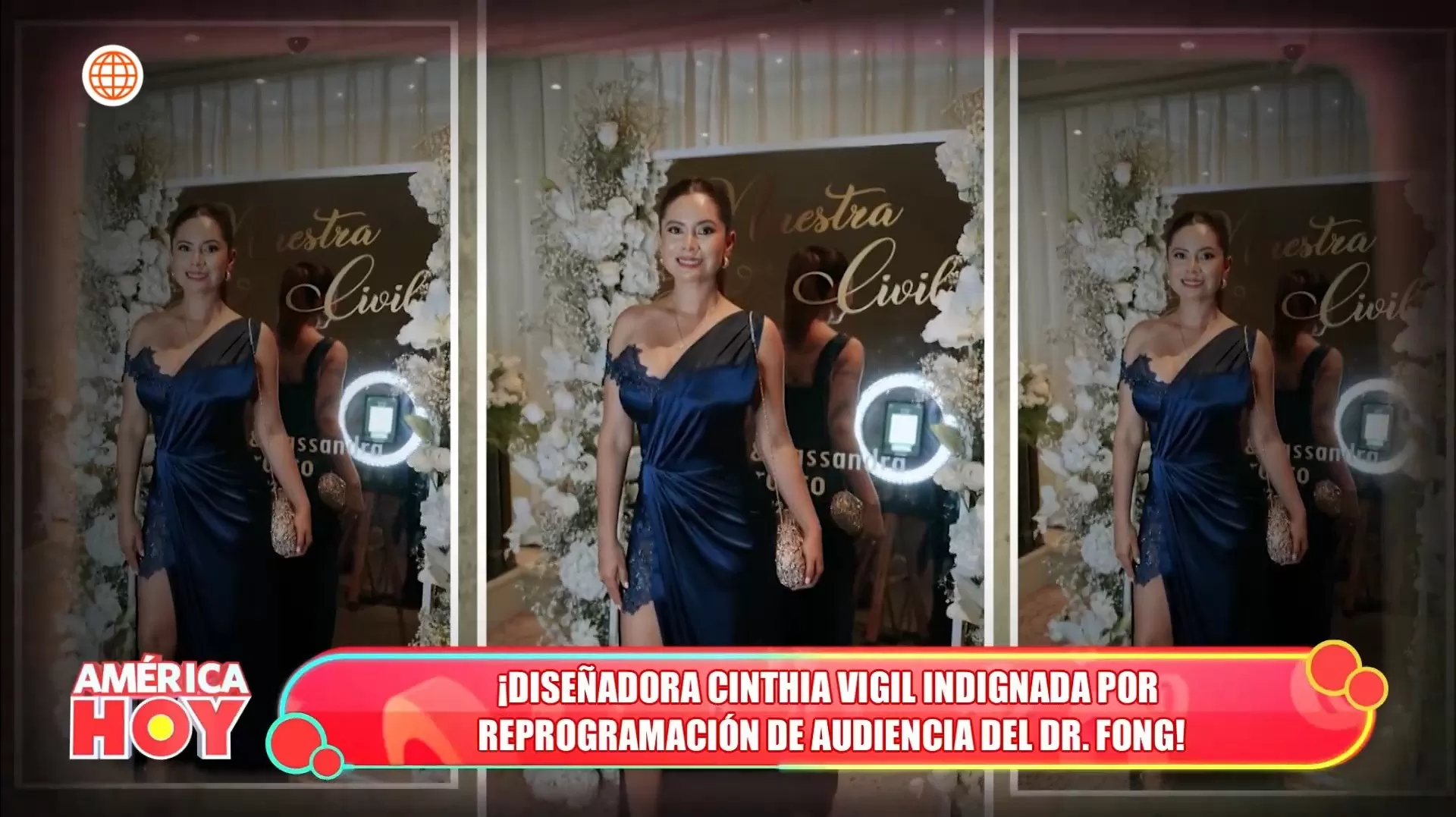 Diseñadora Cinthia Vigil | Imagen: 'América Hoy'