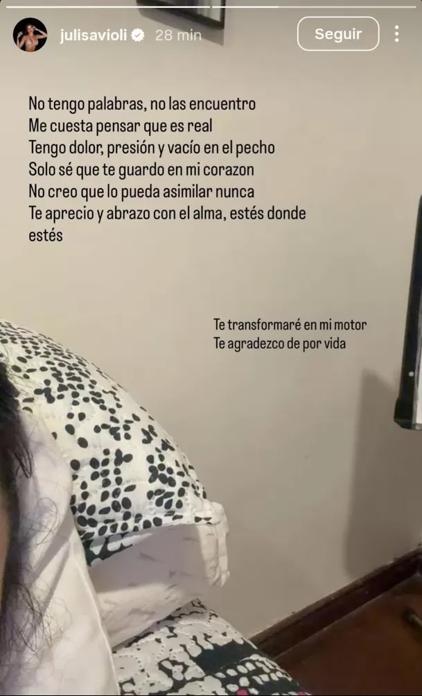 Juli Savioli, expareja del creador de contenido argentino, expresó su incredulidad y dolor en redes sociales tras conocer la noticia del fatal accidente aéreo ocurrido en Brasil Juli Savioli, expareja del creador de contenido argentino, expresó su incredulidad y dolor en redes sociales tras conocer la noticia del fatal accidente aéreo ocurrido en Brasil