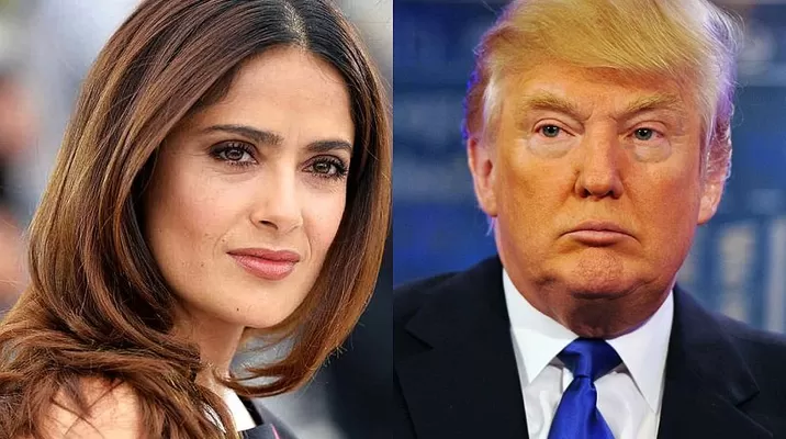Salma Hayek y Donald Trump. Foto: Difusión Salma Hayek y Donald Trump. Foto: Difusión