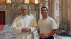 Donnie Yaipén sostuvo un emotivo encuentro con papa León XIV