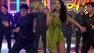 El vocalista de Caribeños de Guadalupe sorprendió con sus intensos movimientos durante el popular trend, pero Dorita Orbegoso no dudó en interrumpirlo y hacerle una divertida observación en vivo. Video: América Hoy