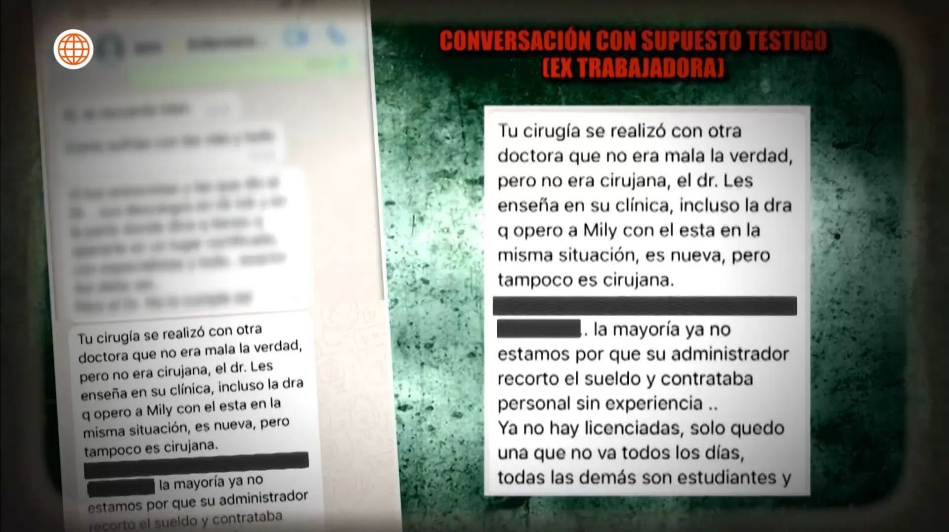 Extrabajadora confiesa que doctora que intervino a Cinthia Vigil no tenía especialización en cirujía | Imagen: América Hoy