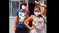 Gina y Sebastián se animaron a realizar divertidos pasos. Foto y video: Ig. G. Yangali