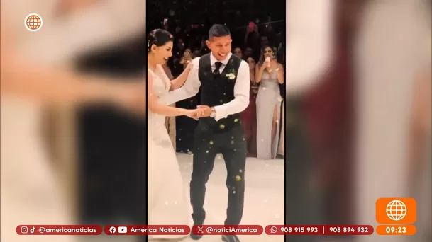 Ana Siucho y Edison Flores se casaron en 2019 en una ceremonia que fue transmitida por televisión / Captura