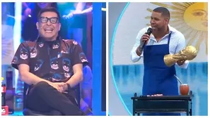 Edson Dávila y Carloncho en '¿Cuál es el verdadero?’. Fuente: AméricaTV